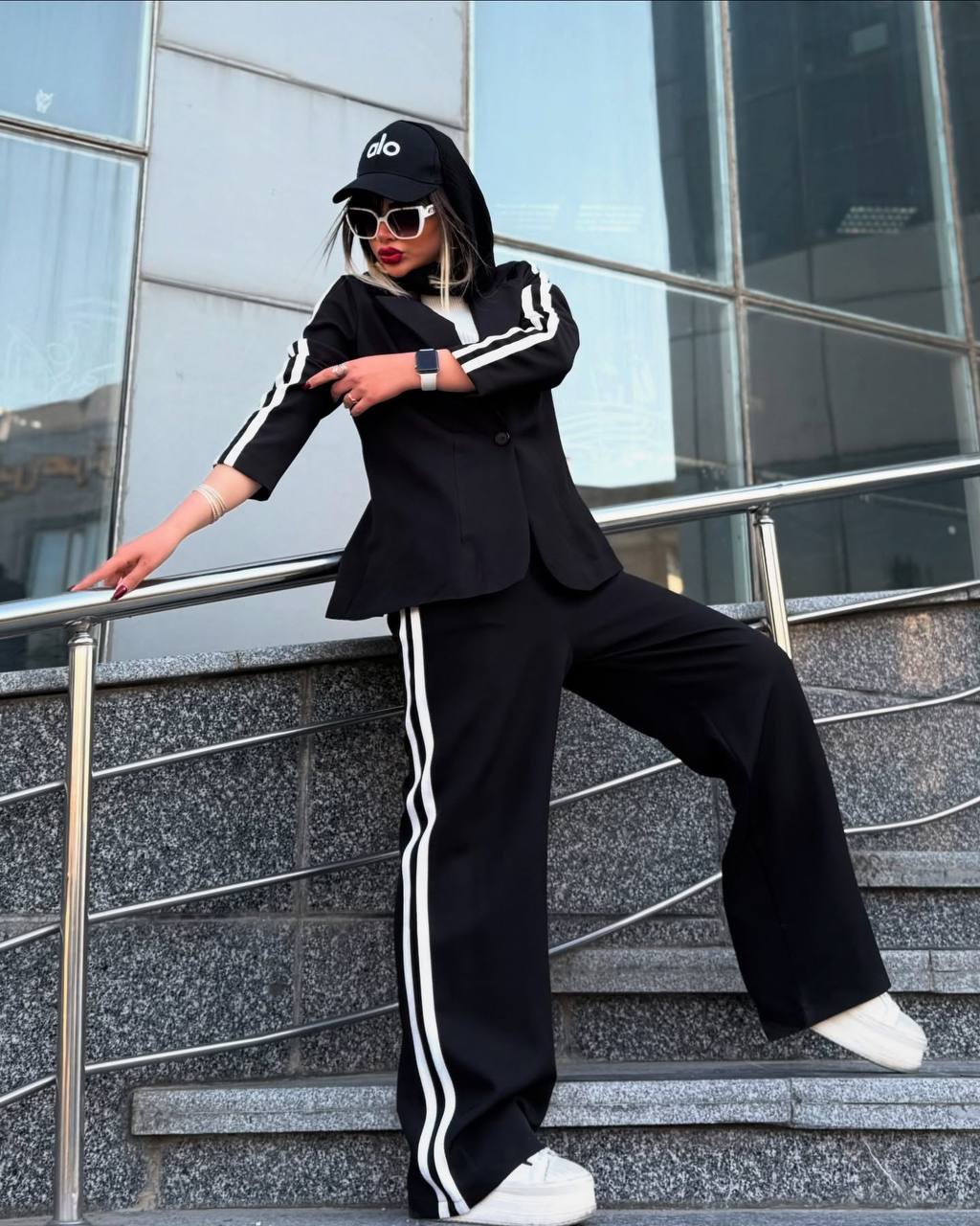 کت و شلوار بغل خط دار جنس مازراتی